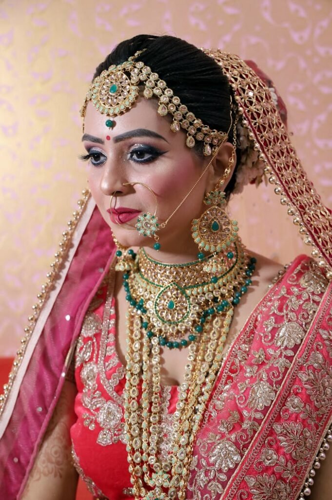 Indian woman in traditional wedding dress